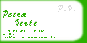 petra verle business card